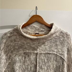 Free People Cream Cowl Neck Sweater